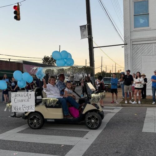 Debbie Byers at Parade - City of Calera City Council